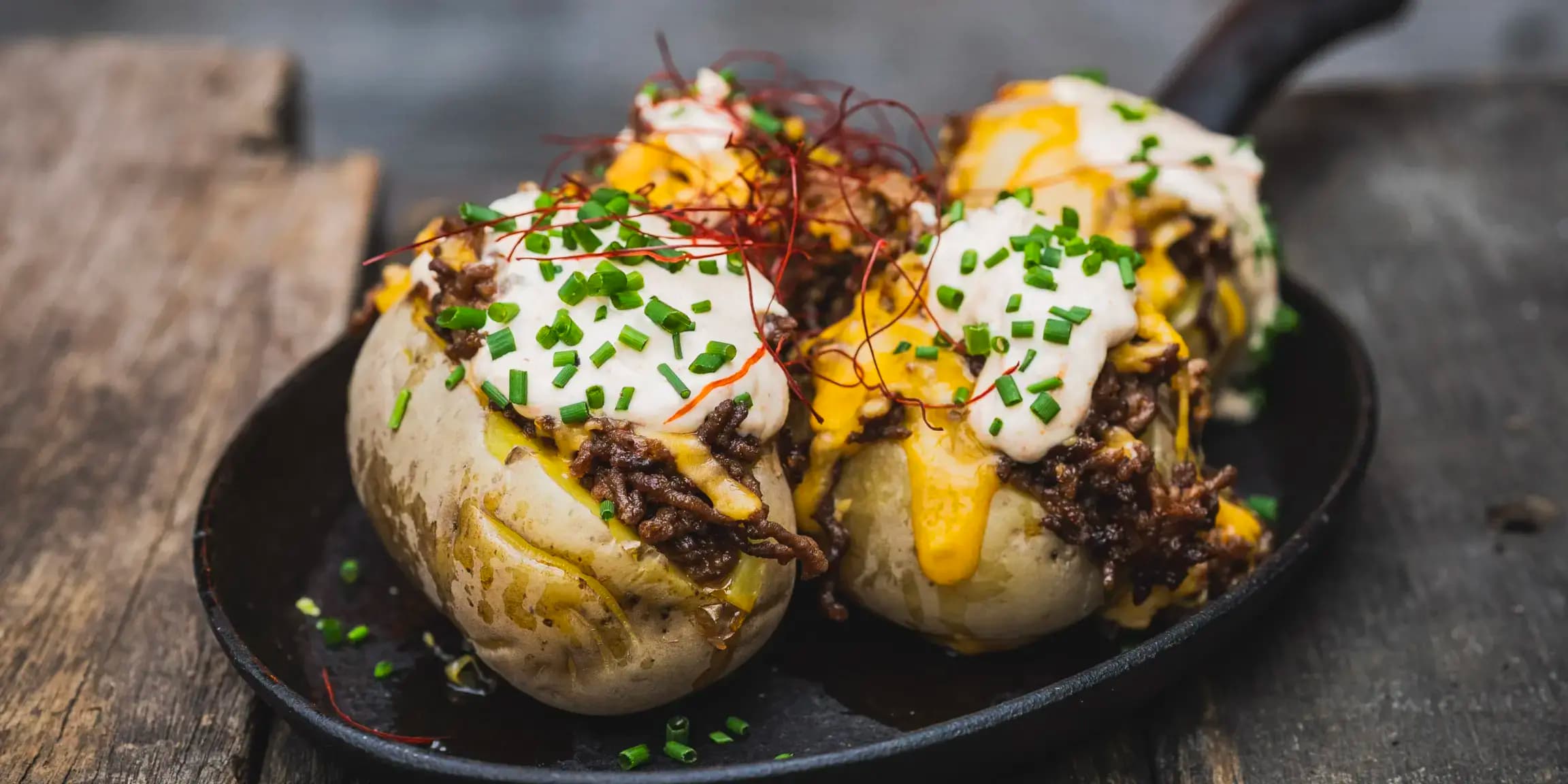 Stuffed Chili-Cheese Potatoes